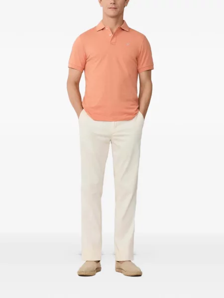 Tricou polo Hackett cu autograf portocaliu