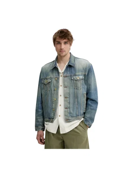 Won Hundred kurtka jeansowa przejściowa oversize niebieski