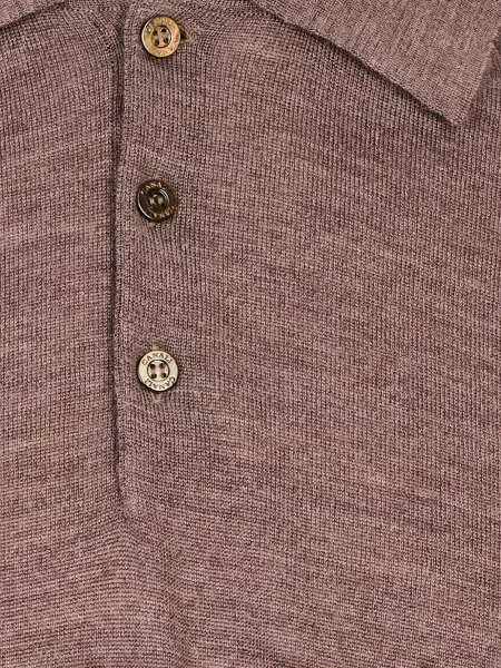 Lung tricou polo Canali maro