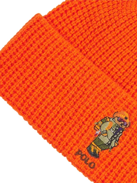 Căciulă Polo Ralph Lauren tricotate cu autograf chunky gri