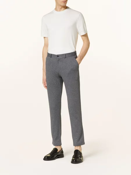 Paul Oblekové Kalhoty Tapered Fit blue modré