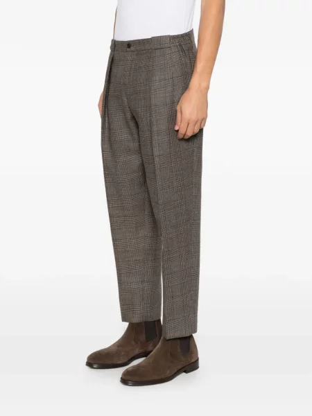 Pantaloni Briglia 1949 în carouri maro