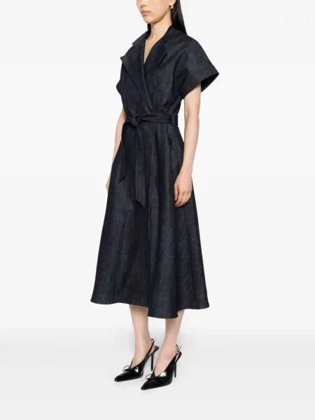 Sukienka jeansowa Martin Grant kopertowa garniturowa niebieska