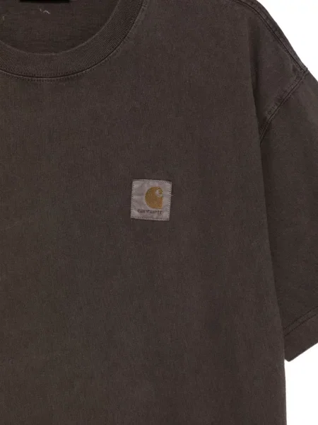 Μπλούζα Carhartt Wip με αυτόγραφο καφέ