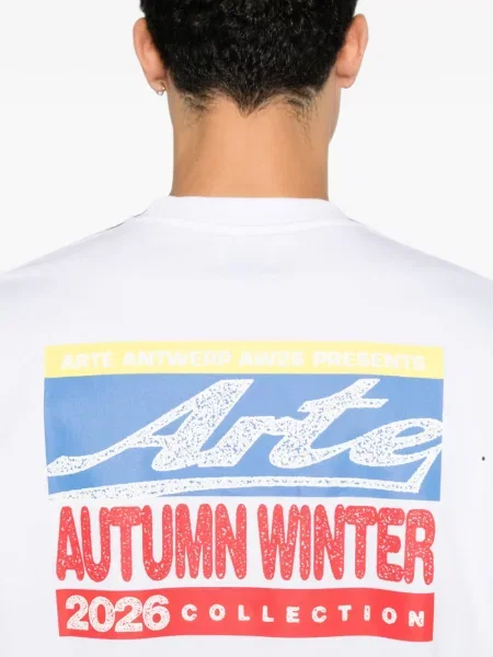 Tricou Arte Antwerp cu imagine alb