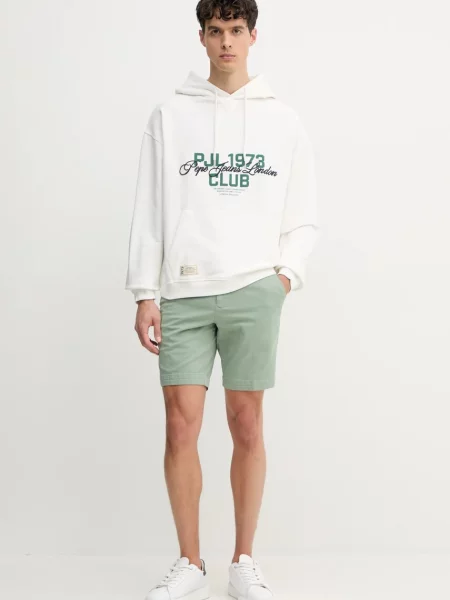 Pepe Jeans bluza TALBOT HOODIE z kapturem z aplikacją biały