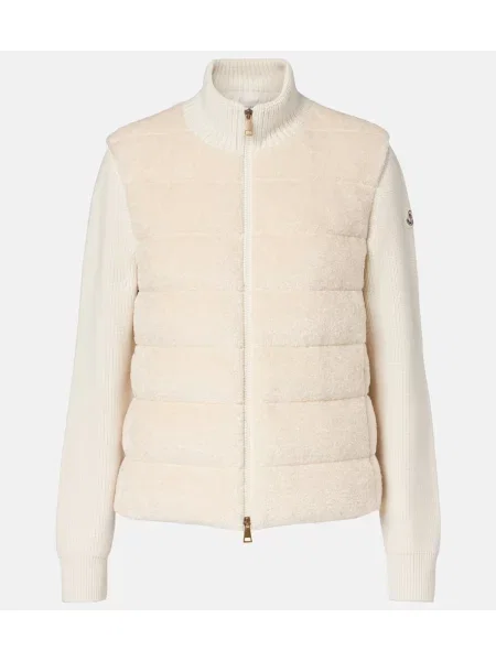Kardigan Moncler teddy biały