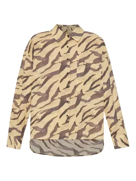 Koszula Iro z nadrukiem w tygrysie prążki żółta