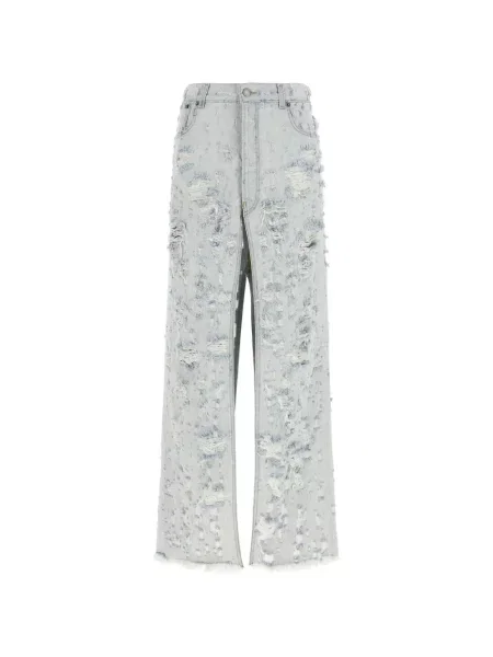 Fustă midi Haikure rupți albastru