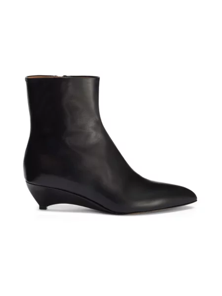 Buty do kostki Jil Sander skórzane czarne