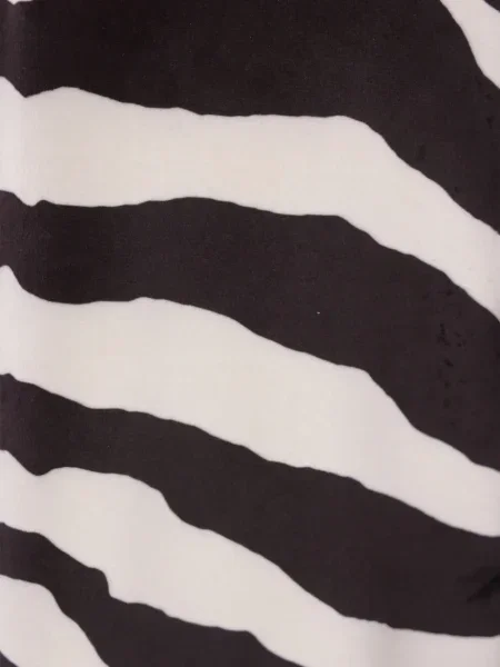 Spodnie Duran Lantink z nadrukiem w zebrę dzwony czarne