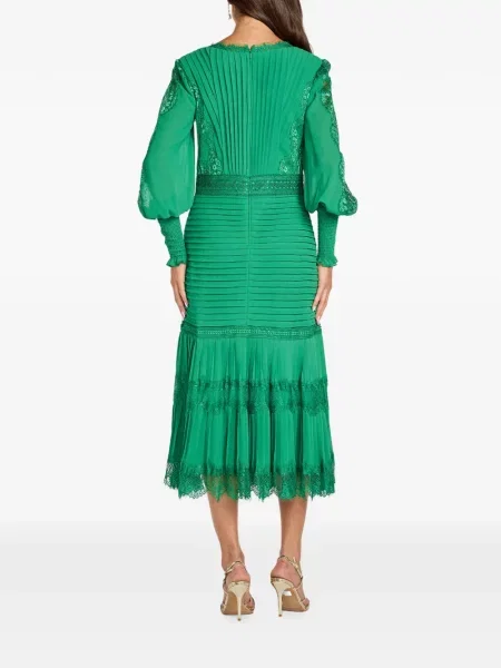 Rochie midi Tadashi Shoji din dantelă verde