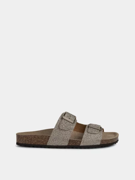 Geox Шльопанці замша сірий