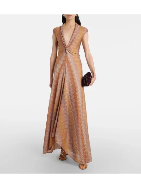 Rochie maxi Missoni de costum auriu