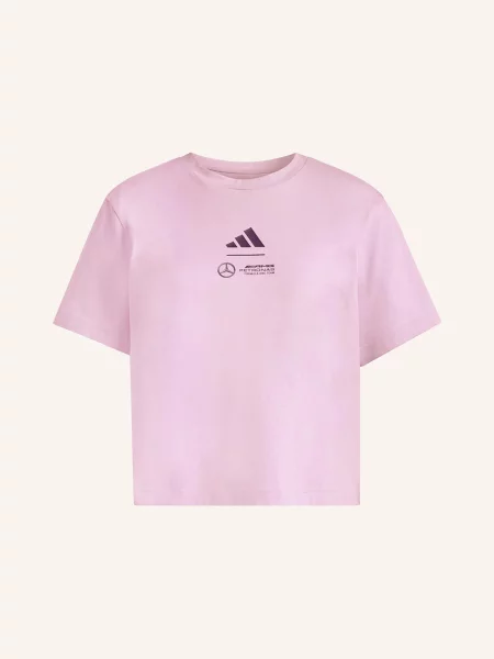Adidas Tričko Mercedes Amg Petronas Formula One Team Premium Woven Crop světle fialová