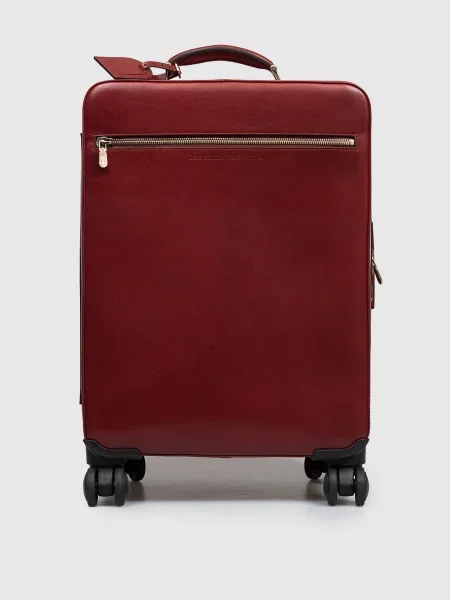Кожаный чемодан Brunello Cucinelli красный