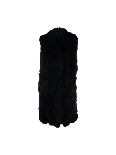 Sztuczne futro kamizelka Giocasta czarna