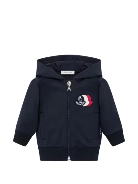 Bluza z kapturem dziecięca Moncler Enfant niebieska