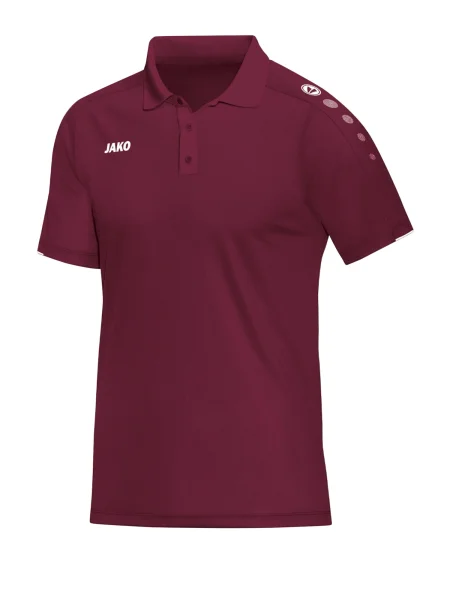 JAKO Tricou funcțional Classico roșu bordeaux alb