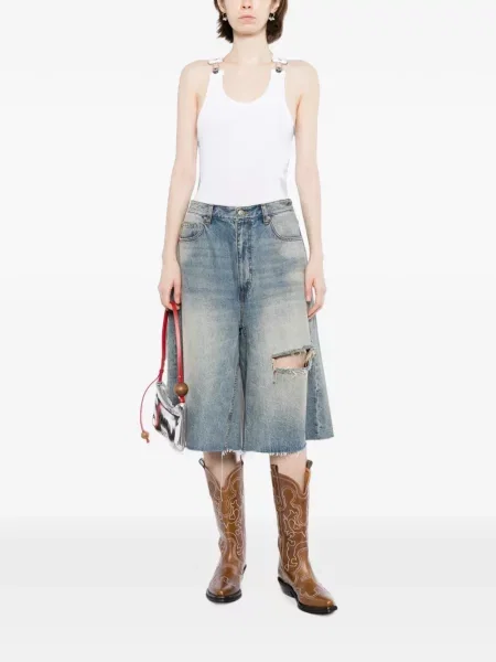 Pantaloni scurți din denim Less albastru
