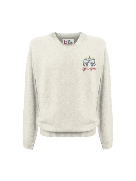 Sweter Mc2 Saint Barth wełniany beżowy