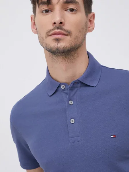 Polo Tommy Hilfiger vijolična