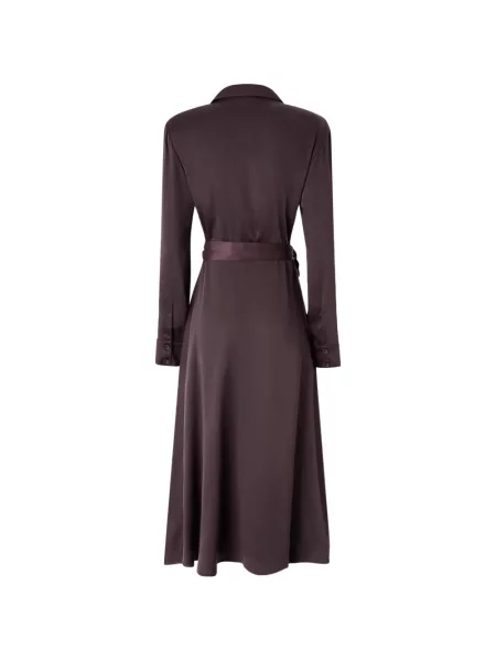 Cu centură rochie midi Pinko plic maro