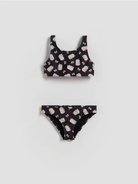 Reserved Costum de baie Pusheen două piese negru