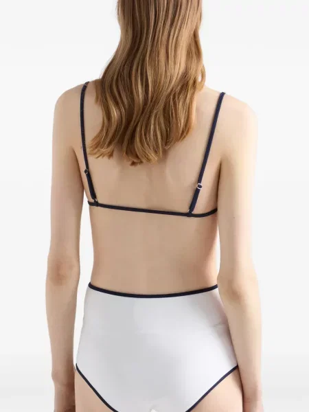 Bikini Prada din jerseu alb