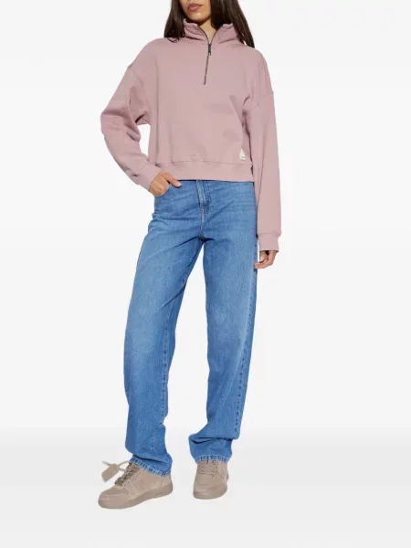 Дънки straight leg Emporio Armani с автограф синьо