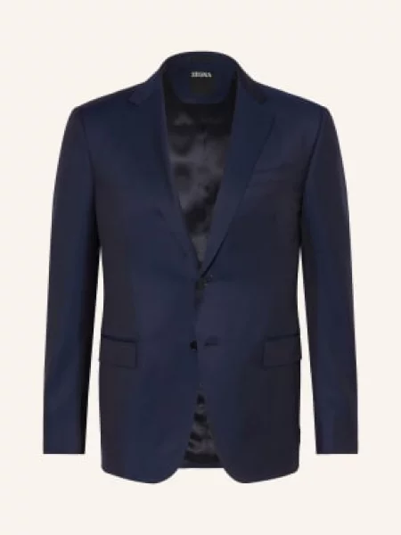 Zegna Oblek Drop 7 Tailored Fit tmavě modrá