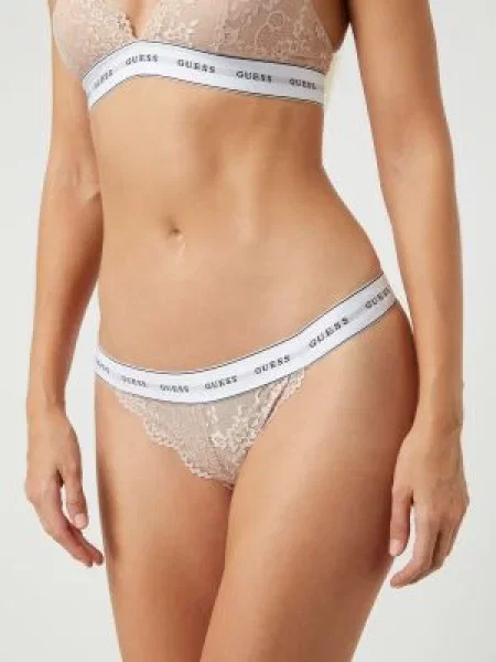Stringi z koronką model ‘BELLE BRAZILIAN’ Guess beżowe