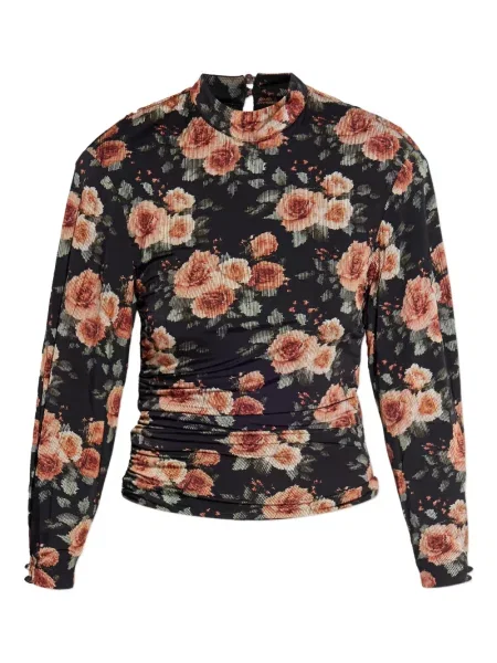 Top Iro cu model floral cu imagine negru