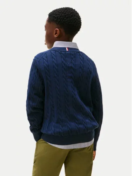 Tommy Hilfiger Megztinis Tamsiai mėlyna