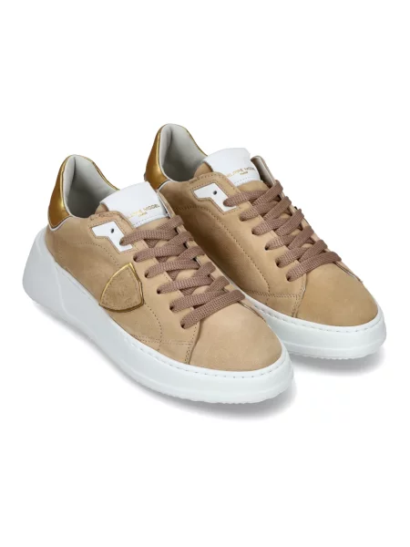 Sneakersy Philippe Model casual beżowe