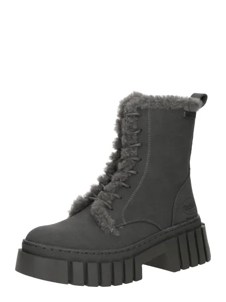 Dockers by Gerli Šněrovací kozačky tmavě šedá