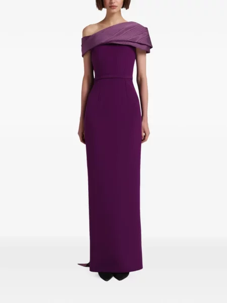 Rochie maxi Safiyaa asimetrică violet