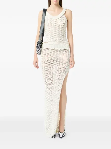 Top Blumarine tricotate alb