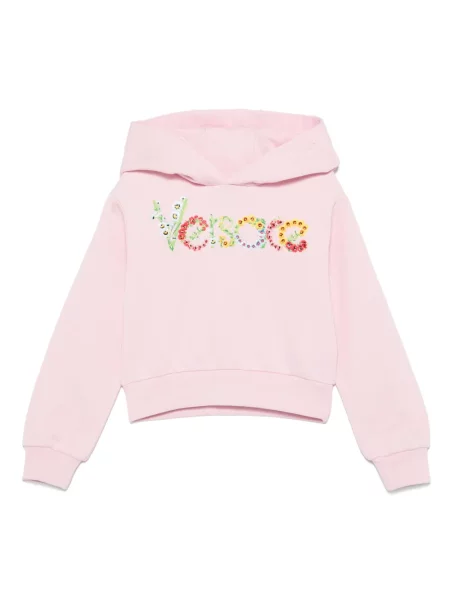 Bluza z kapturem dziecięca Versace różowa