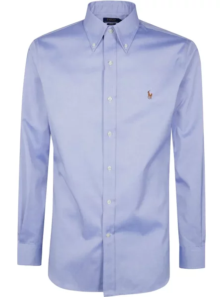 Ριγέ polo Polo Ralph Lauren με κέντημα μπλε