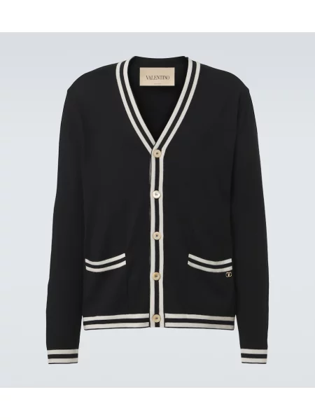 Cardigan Valentino de lână negru