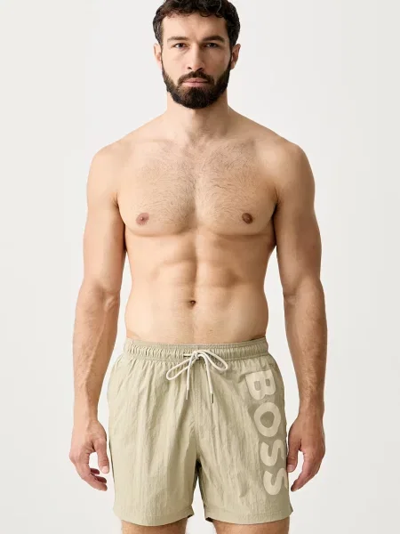 BOSS pantaloni scurți de baie pentru bărbați Octopus verde
