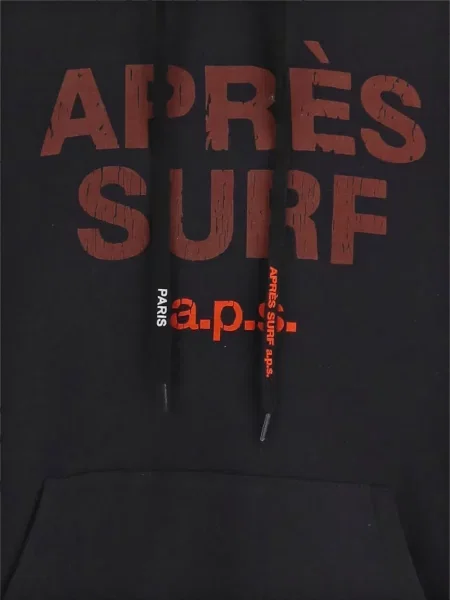 Hanorac cu glugă Après Surf cu imagine negru
