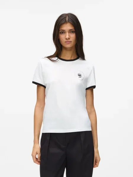Karl Lagerfeld Tricou negru alb