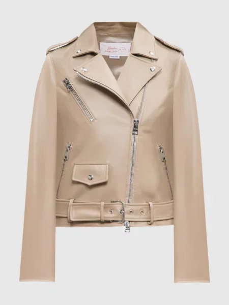 Шкіряна косуха Babe Pay Pls бежева