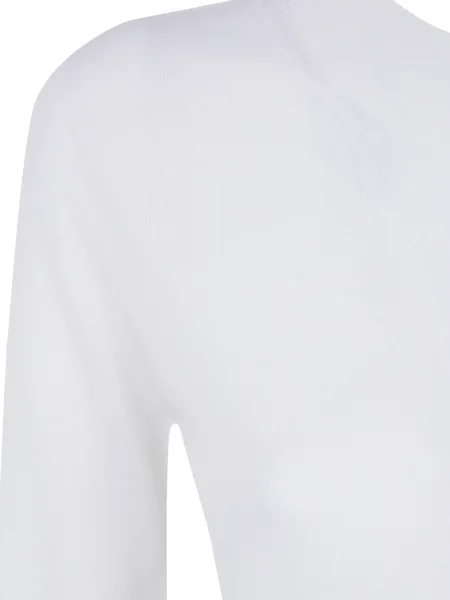 Lung tricou D.exterior tricotate alb
