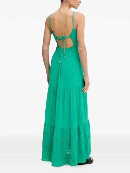 Rochie maxi Morgan cu legături țesută verde