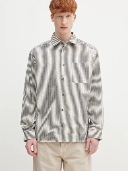Риза A.P.C. Surchemise Malo черно