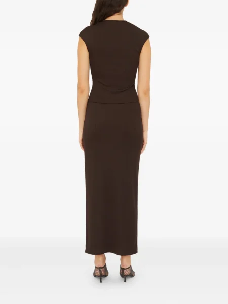 Fusta maxi Christopher Esber cu strasuri maro