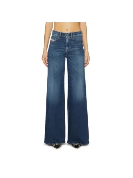 Szerokie jeansy dzwony Diesel 1978 niebieskie